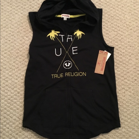 true religion sleeveless hoodie